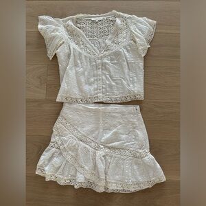 Loveshack Fancy skirt and top set